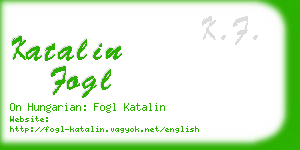 katalin fogl business card